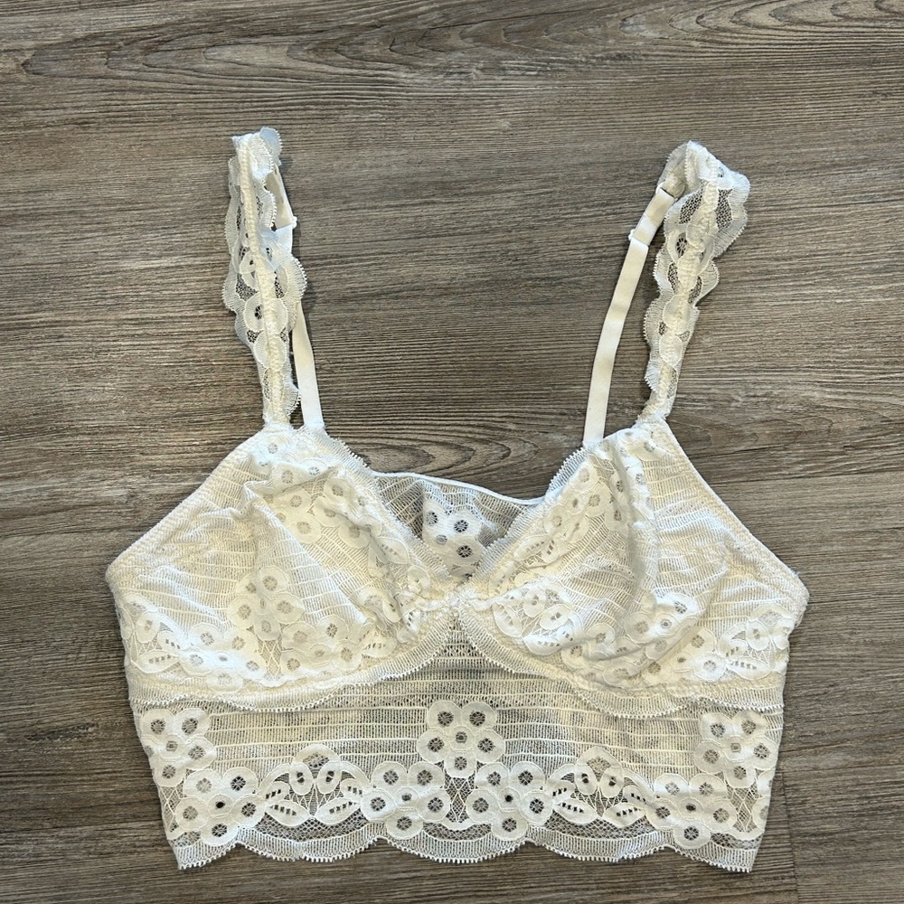 Aerie White Lace Bralette
